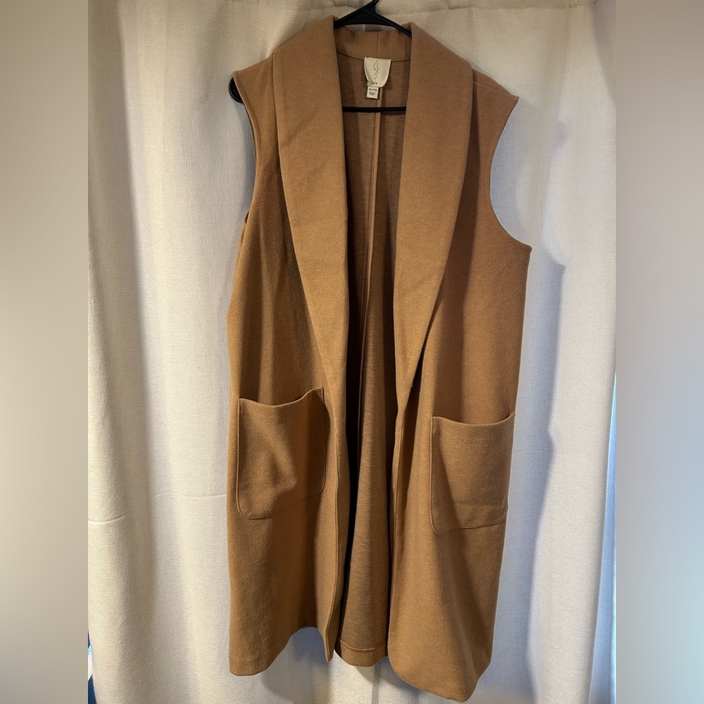Joie Tan Sleeveless Cardigan